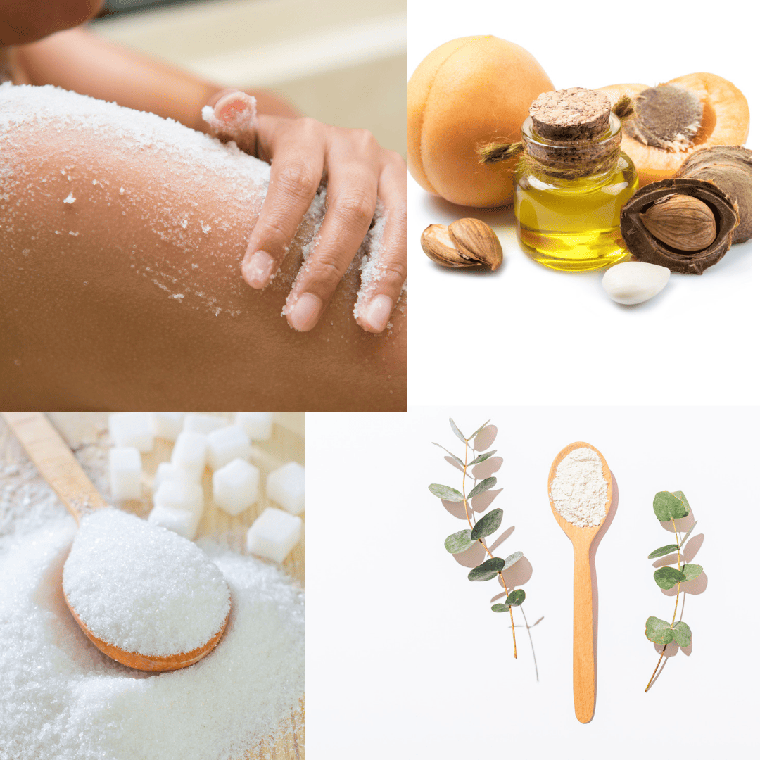 Handmade foaming sugar scrub