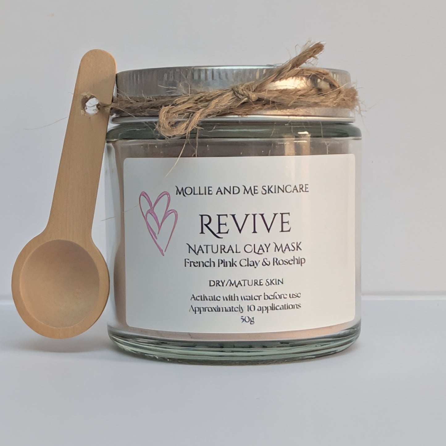 Revive clay mask, french pink clay and Roship