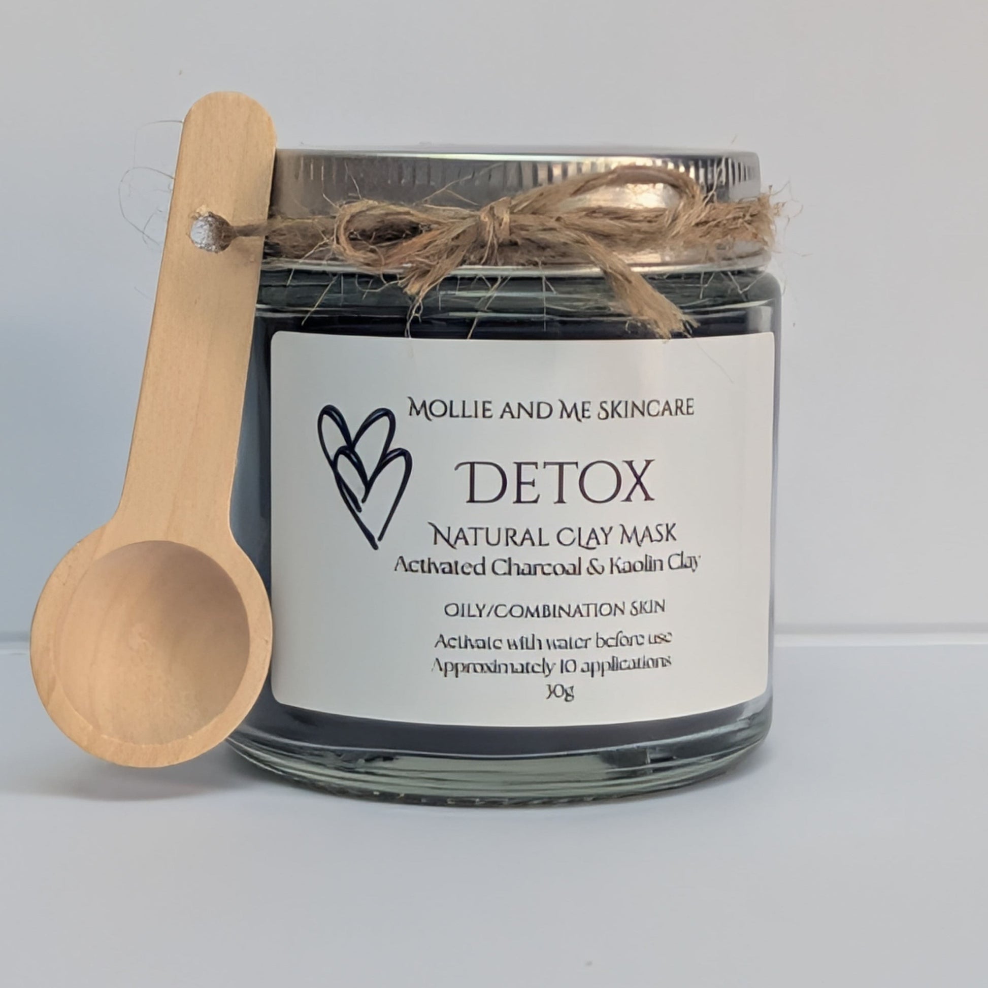 Detox Clay mask, Active Charcoal and kaolin 