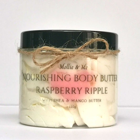 Nourishing handmade Body Butter- Raspberry Ripple