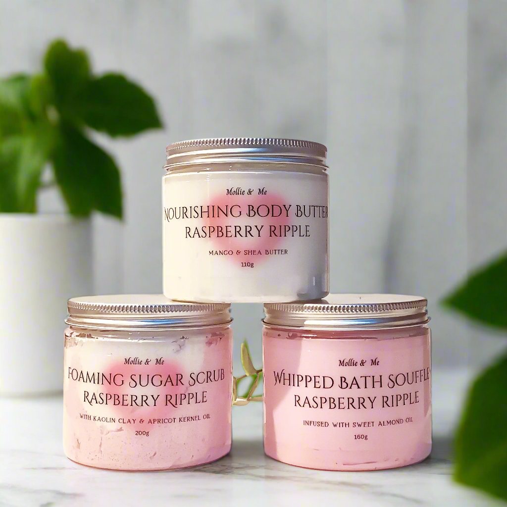 The Ultimate bath trio Raspberry Ripple