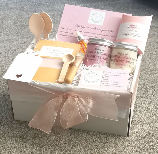Skincare pamper box, Mollie and me skincare Kent