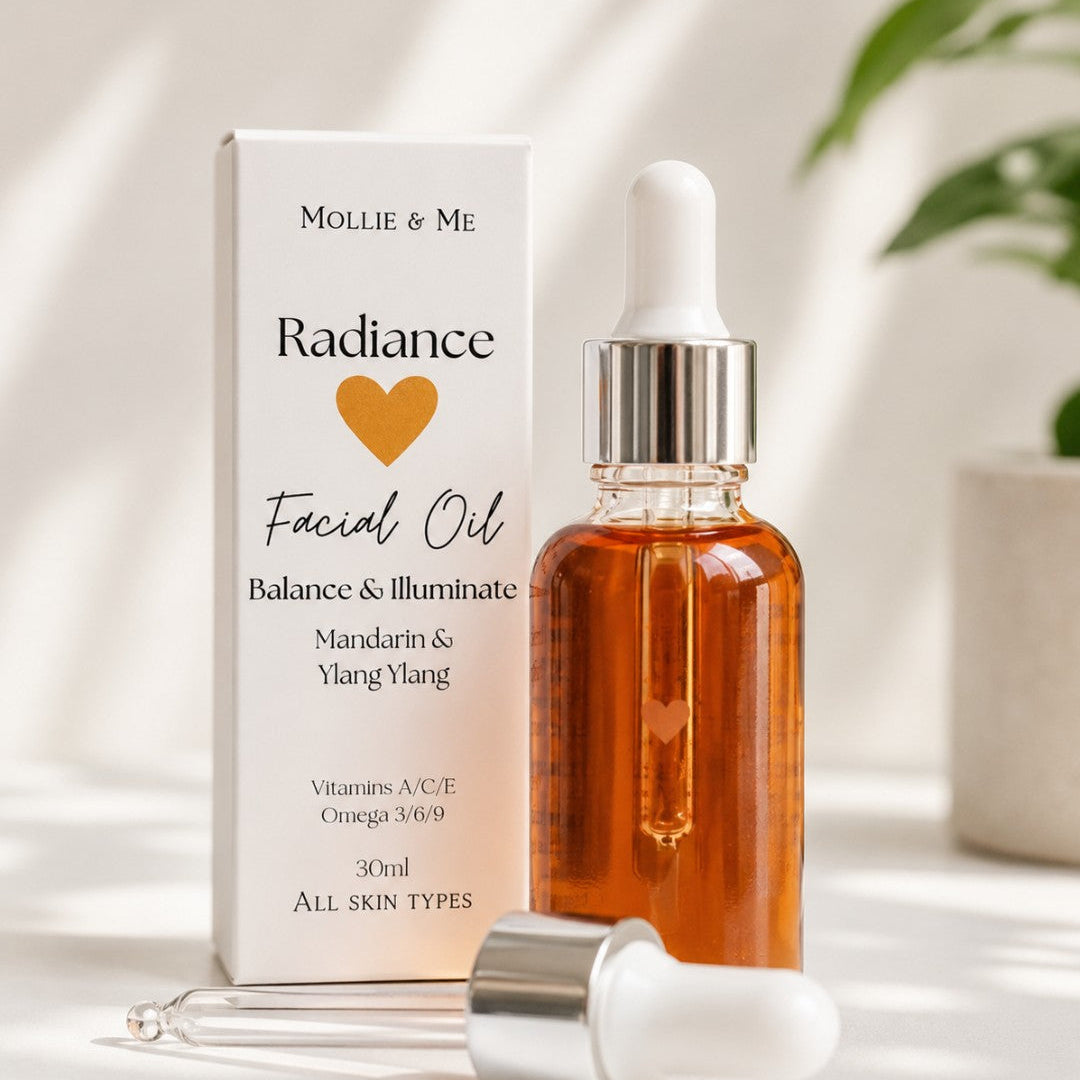 Natural skincare facial oil, handmade in Kent, radiance facial oil 