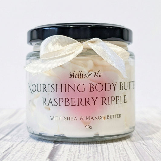 Nourishing handmade Body Butter- Raspberry Ripple