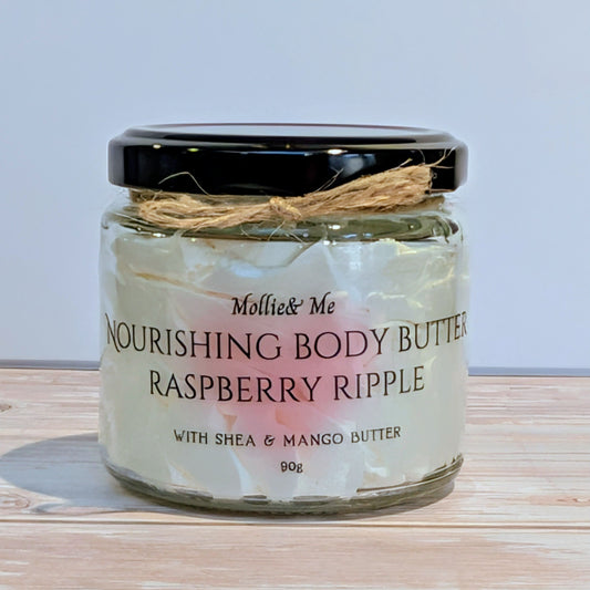 Nourishing handmade Body Butter- Raspberry Ripple